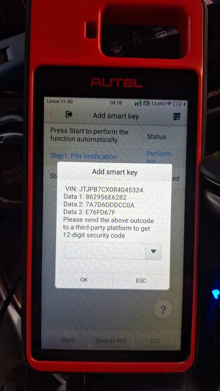 Autel Scanner Example 1